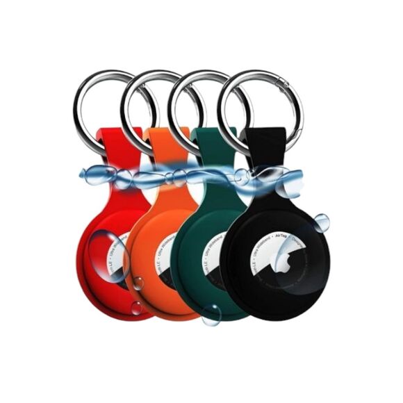 Air Tag Holder with Keychain AirTag case with Keychain Set of 4 NWT - Picture 6 of 9